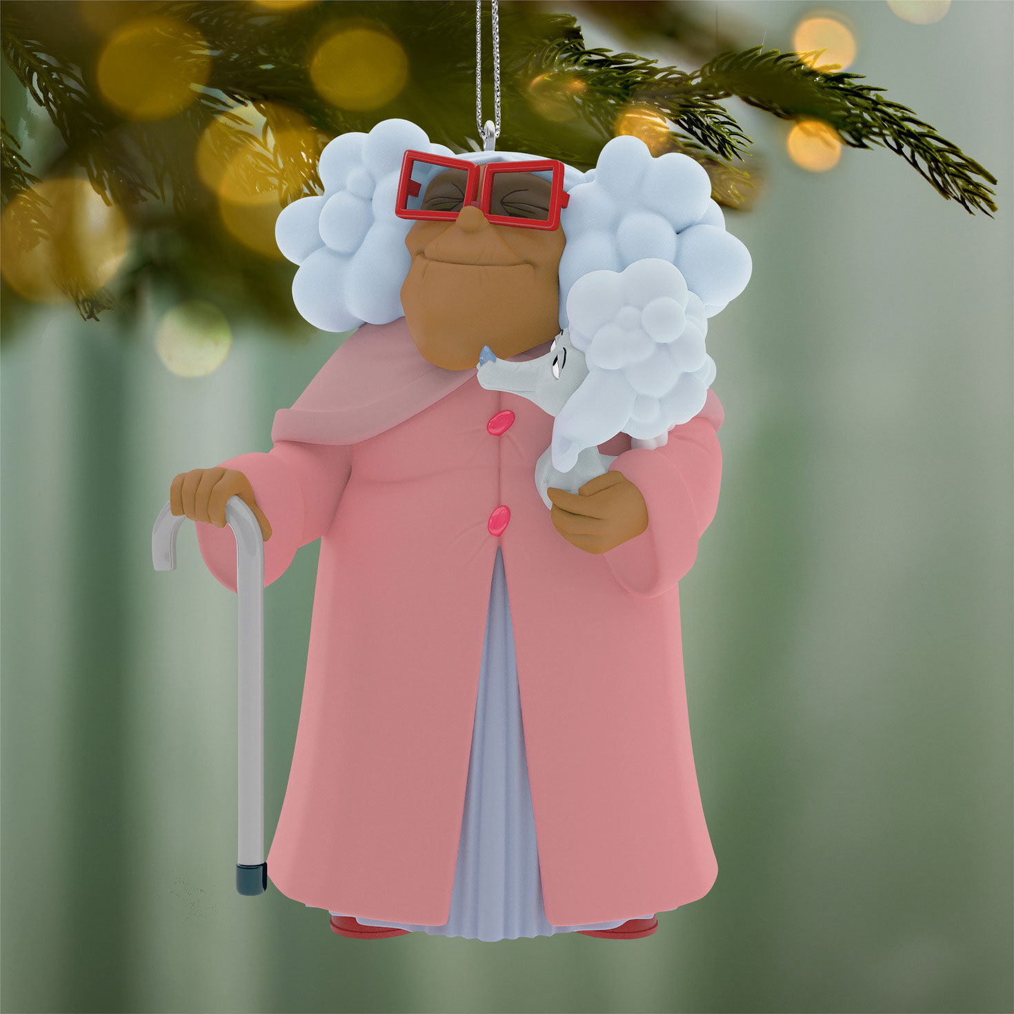 Proud Family Suga Mama and Dog Keepsake Ornament hanging on tree image number 2