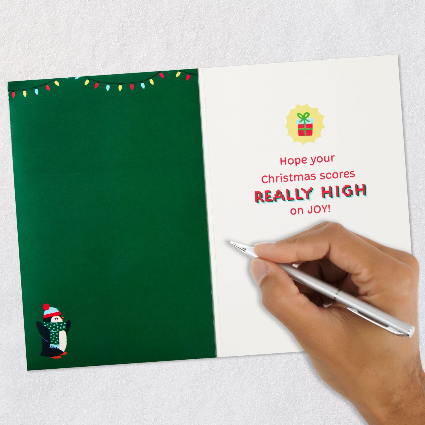 Video Gamer Santa Kids Christmas Card With Music Signing card image number 7