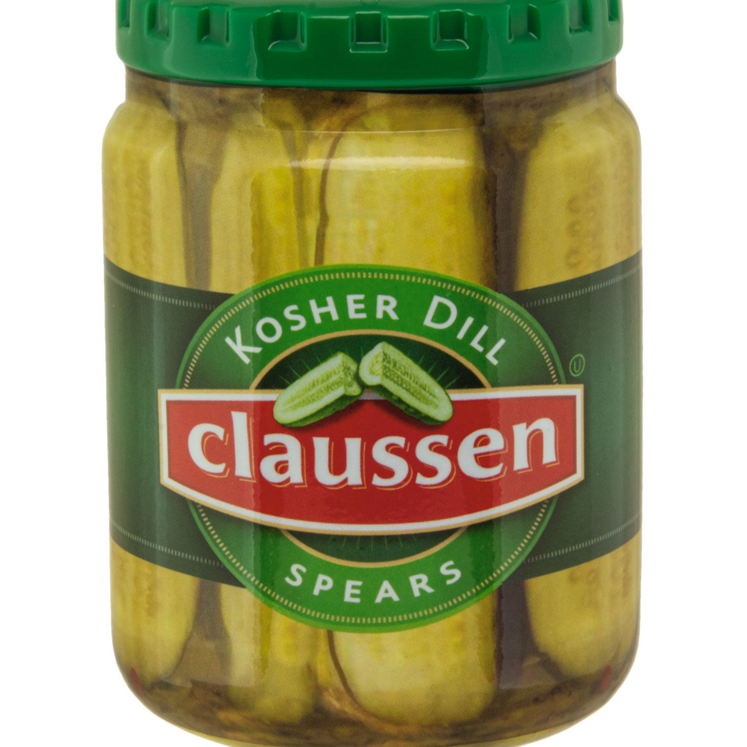 Claussen Pickle Jar Christmas Ornament upclose view image number 5