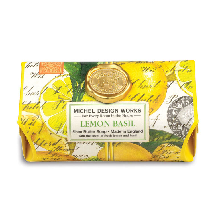 Lemon Basil Large Bath Soap Bar, 8.7 oz.