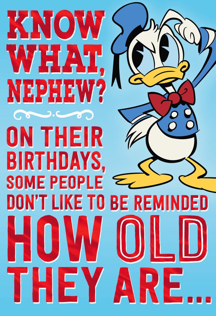 disney donald duck you 39 re great nephew birthday card free printable wedding greeting cards
