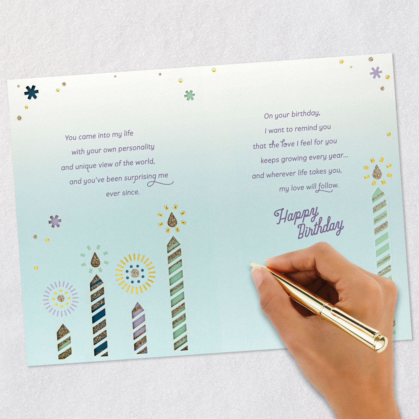 My Love Will Follow Birthday Card for Granddaughter, , large image number 7