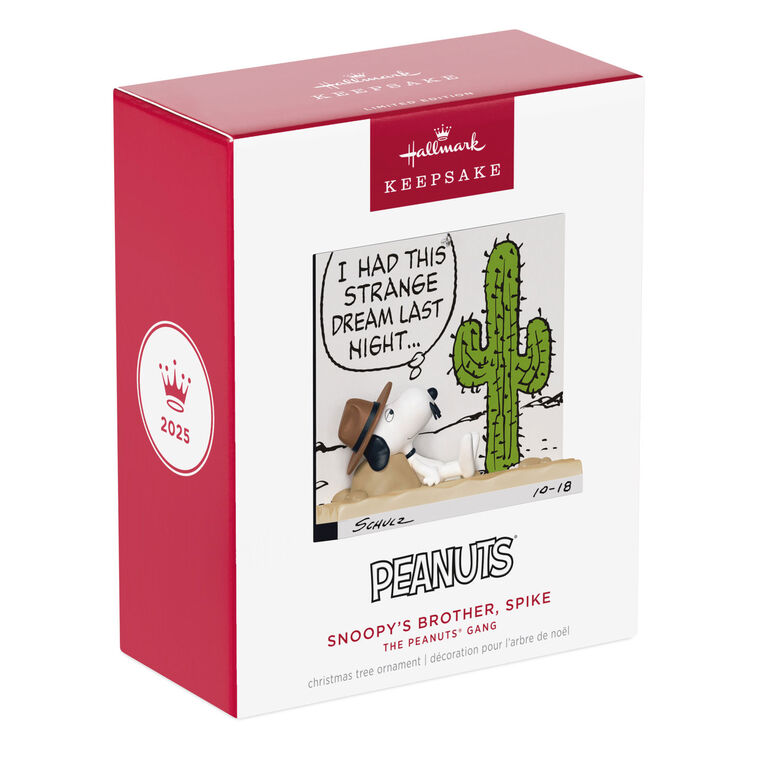 Peanuts Spike Talking to Cactus Keepsake Ornament package front image number 7