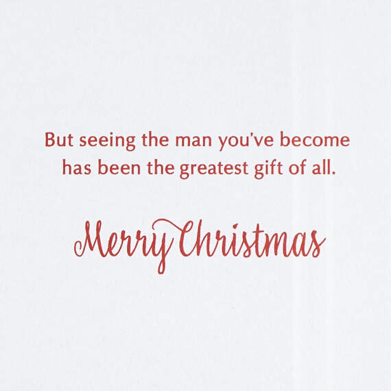 So Proud of the Man You've Become Christmas Card for Grandson, , large image number 2