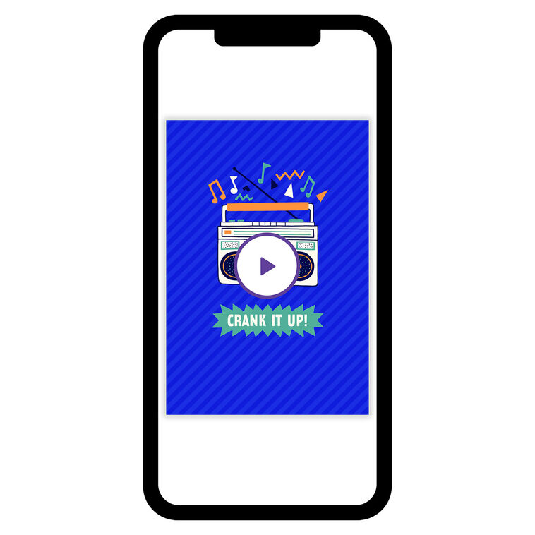 Boom Box Radio Personalized Card phone with card front image number 1