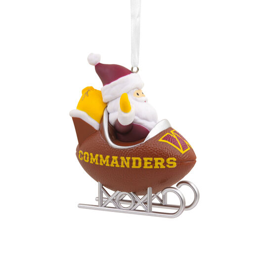 NFL Washington Commanders Santa Football Sled Hallmark Ornament, 