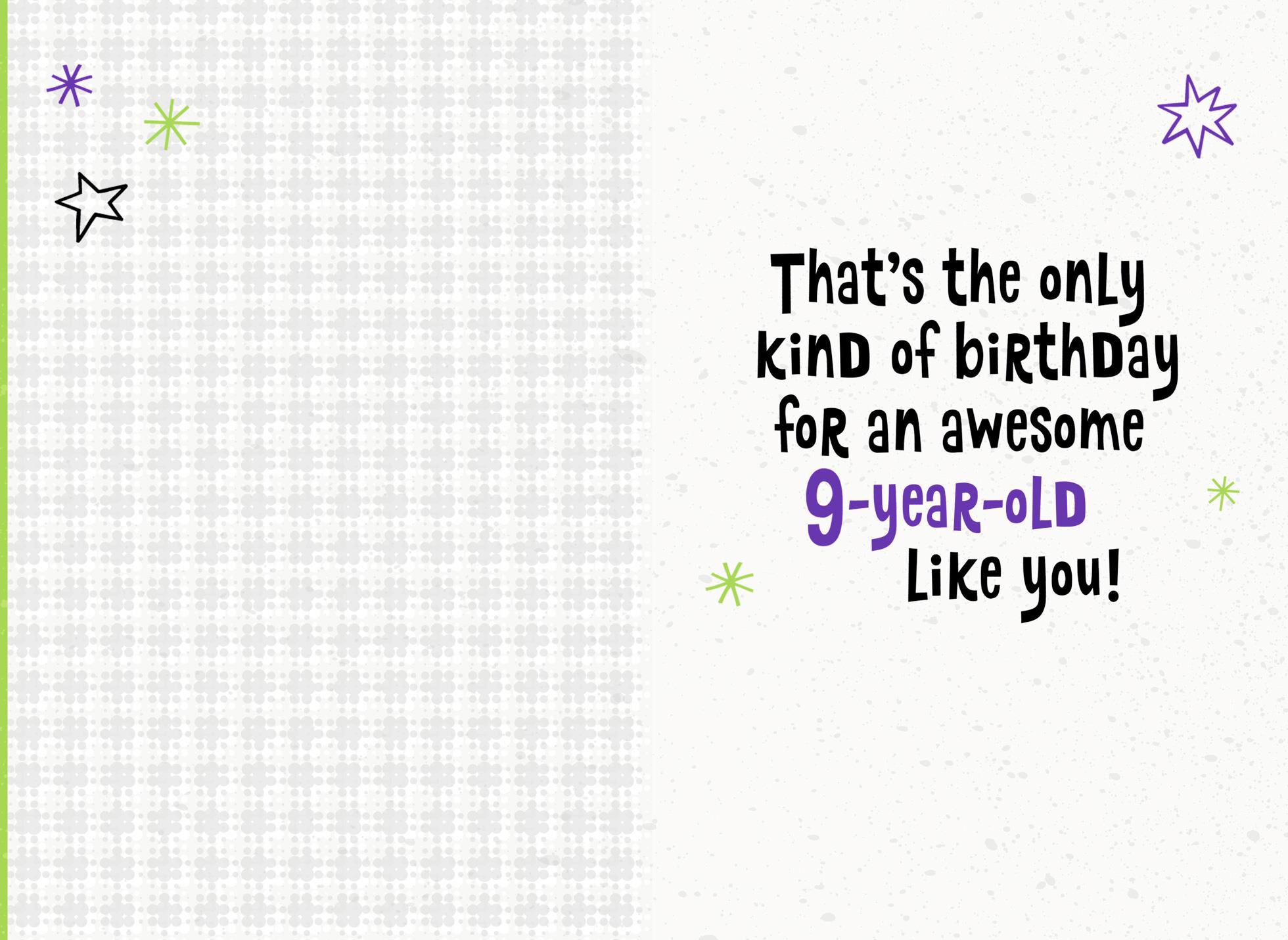 Best Day Ever 9th Birthday Card
