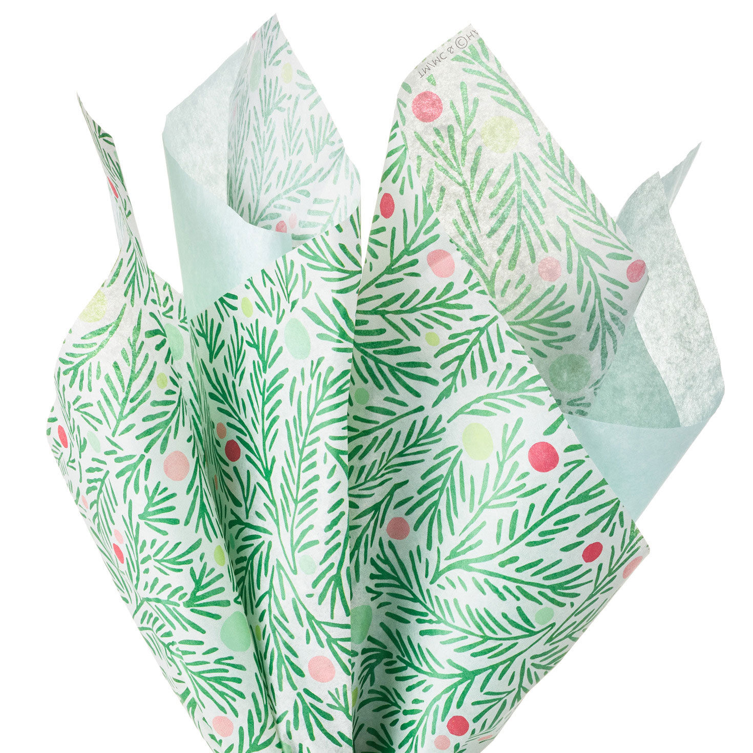 Light Blue/Boughs and Dots 2-Pack Holiday Tissue Paper, 6 sheets for only USD 1.99 | Hallmark