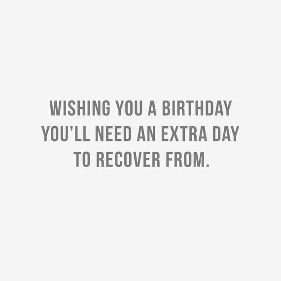 An Extra Day to Recover Funny Birthday Card, , large image number 2