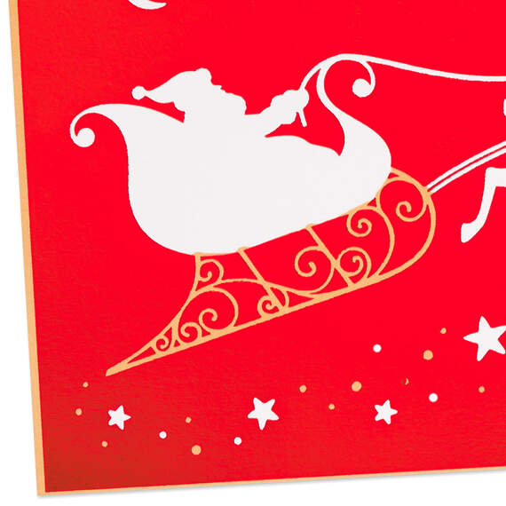 Santa's Sleigh Money Holder Christmas Cards, Pack of 10, , large image number 3