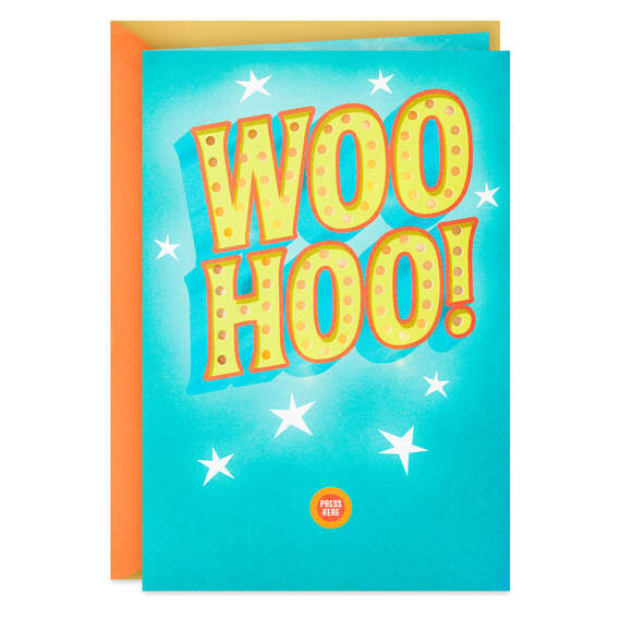 Woo-Hoo for You Musical Birthday Card With Lights