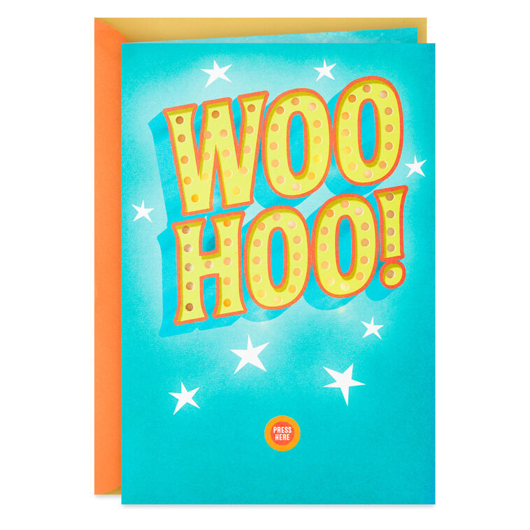 Woo-Hoo for You Musical Birthday Card With Lights