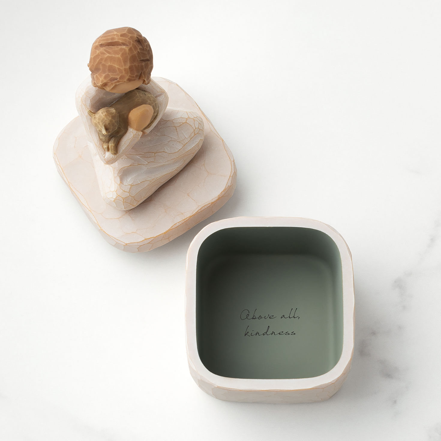 Willow Tree Kindness Girl With Cat Figurine Keepsake Box, , large image number 2