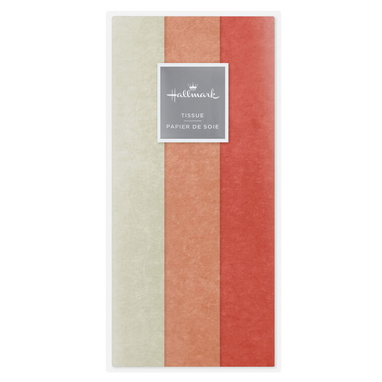 Solid Coral/Peach/Ivory 3-Pack Assortment Tissue Paper, 12 sheets, Coral/Peach/Ivory, large image number 5