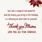 Black Woman Silhouette with Poinsettia Christmas Card for Mom Sentiment image number 3