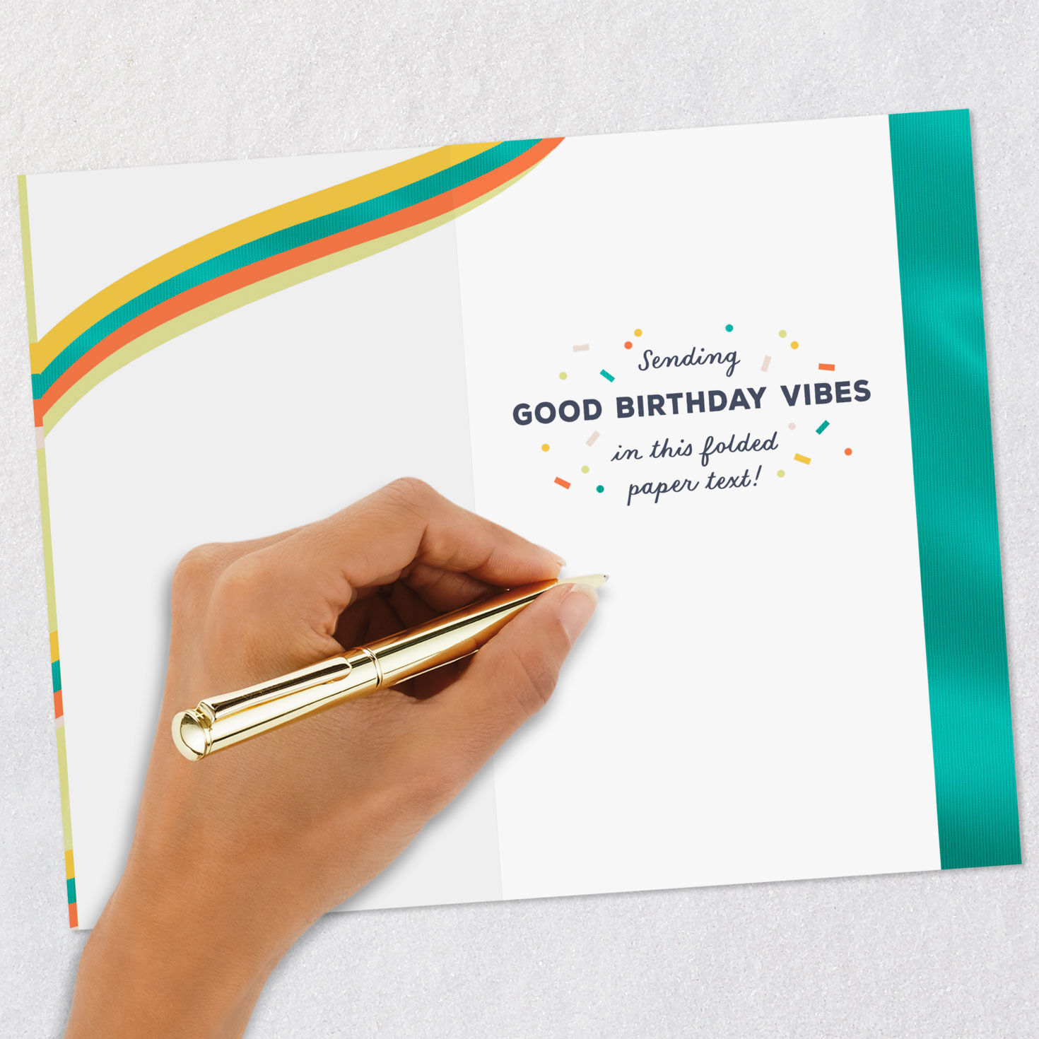 Folded Paper Text Birthday Card, , large image number 6