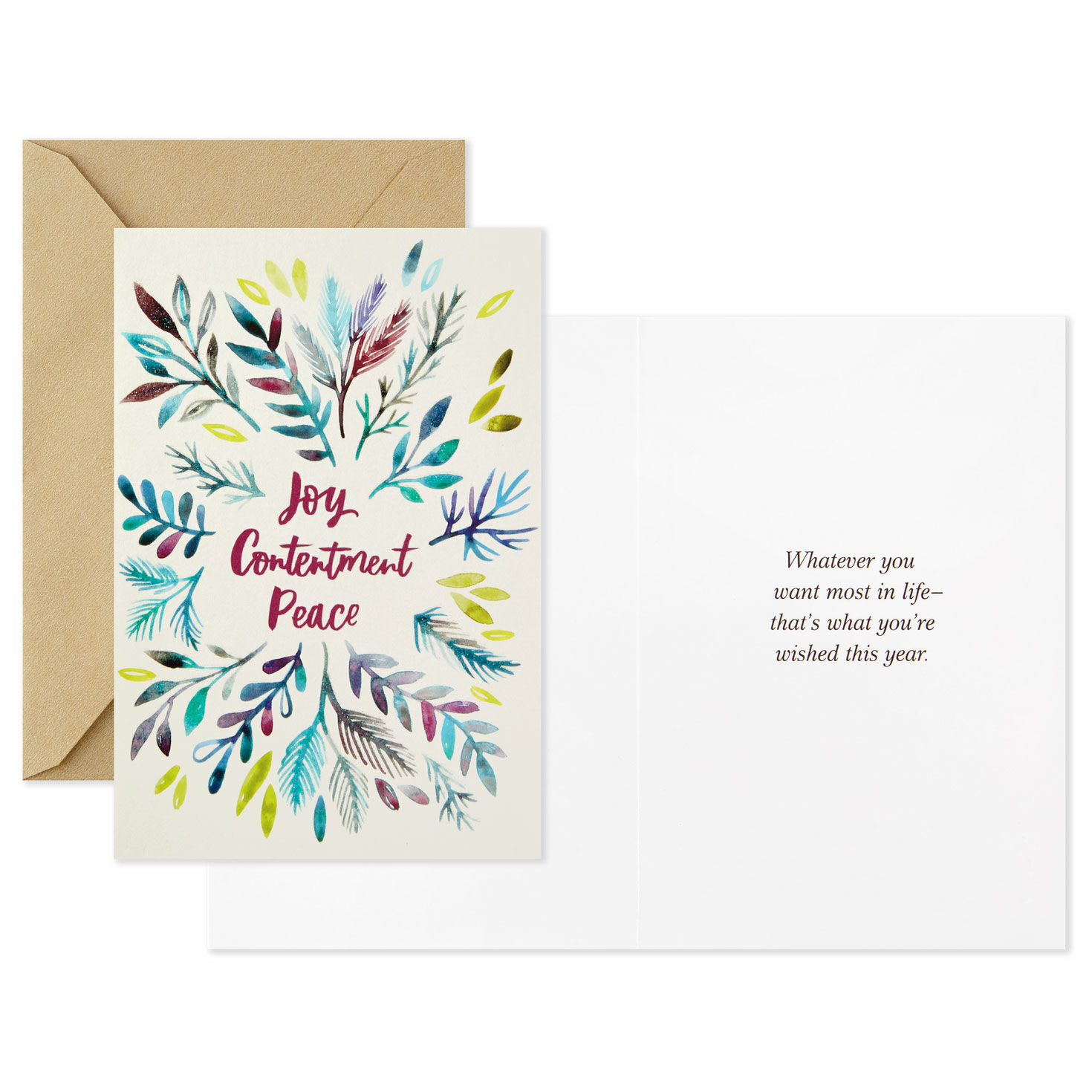 Apples and Leaves Rosh Hashanah Cards, Pack of 6 Card Front with Sentiment image number 3