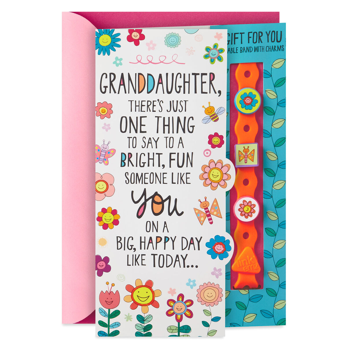 fun-granddaughter-birthday-card-with-link-emz-wristband-greeting-cards-hallmark