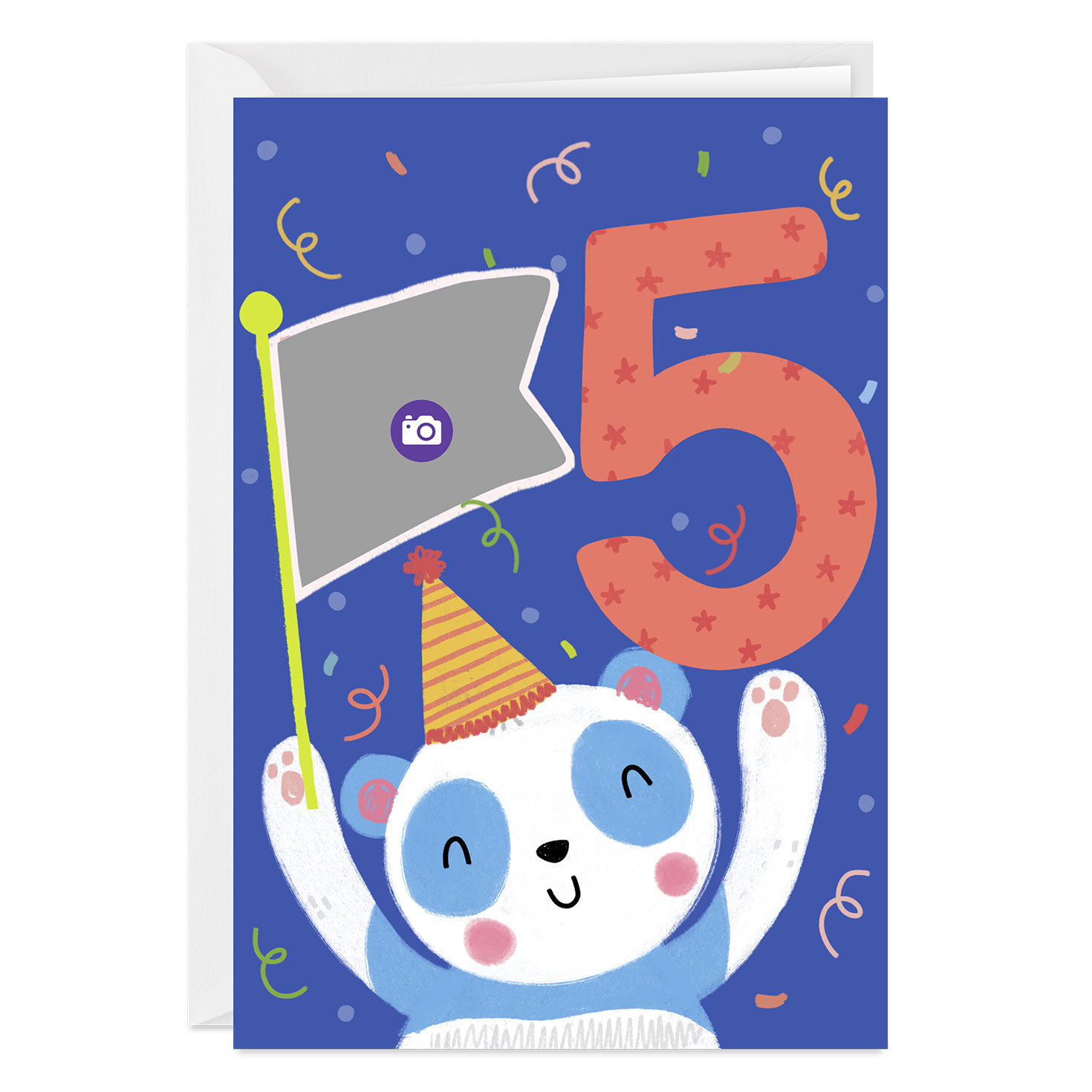 Festive Panda Custom 5th Birthday Card for only USD 4.99 | Hallmark