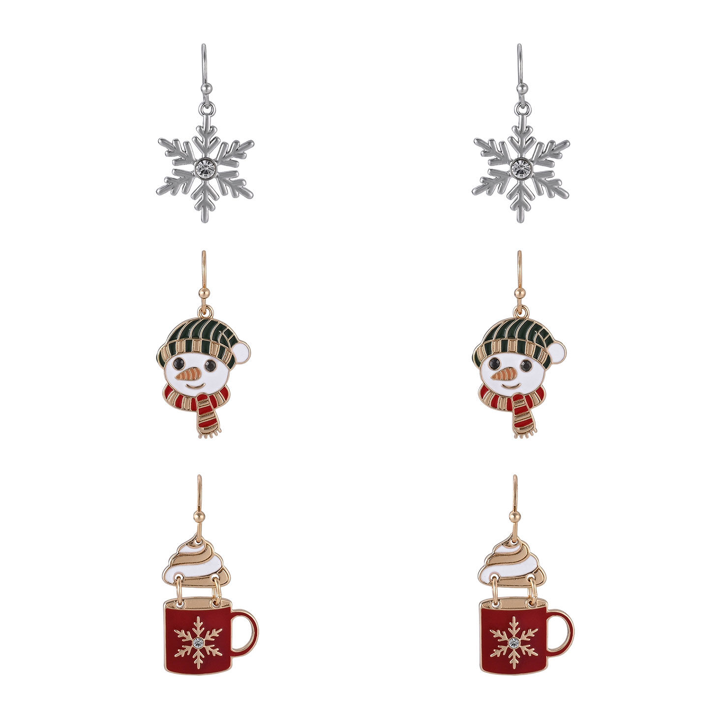 3-pair Earring Set - Hot Cocoa front image number 3