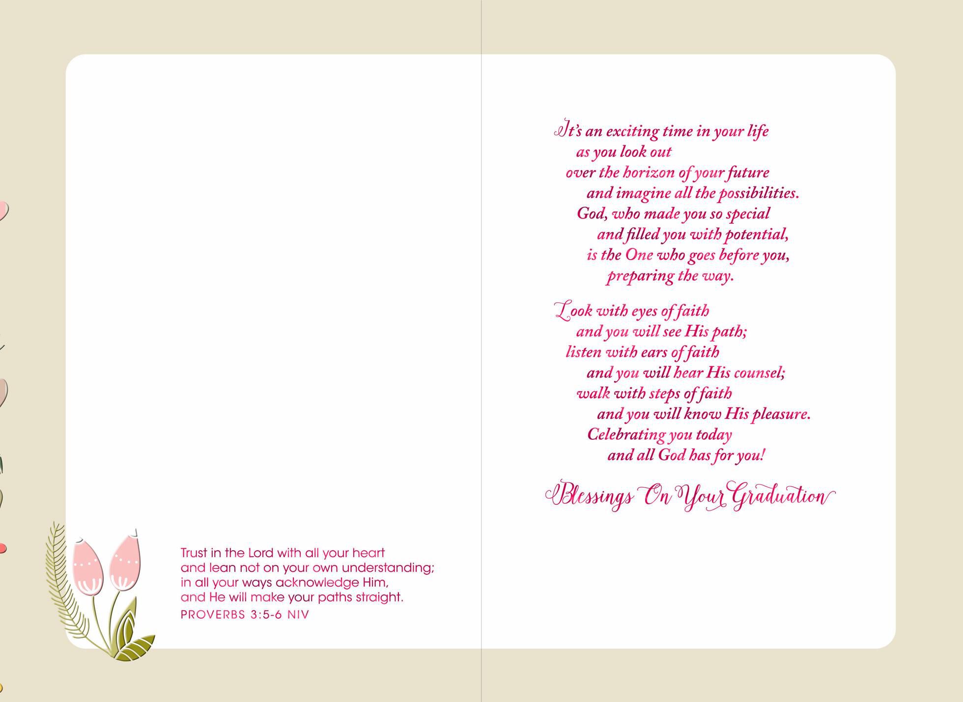 Celebrating You Religious Graduation Card for Granddaughter