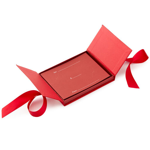 Red With Bow Gift Card Holder Box, 