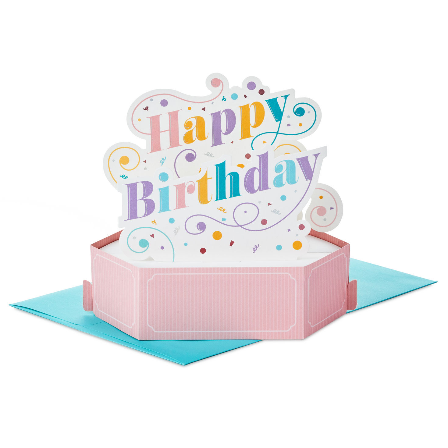 Good Vibes Confetti 3D Pop-Up Birthday Card