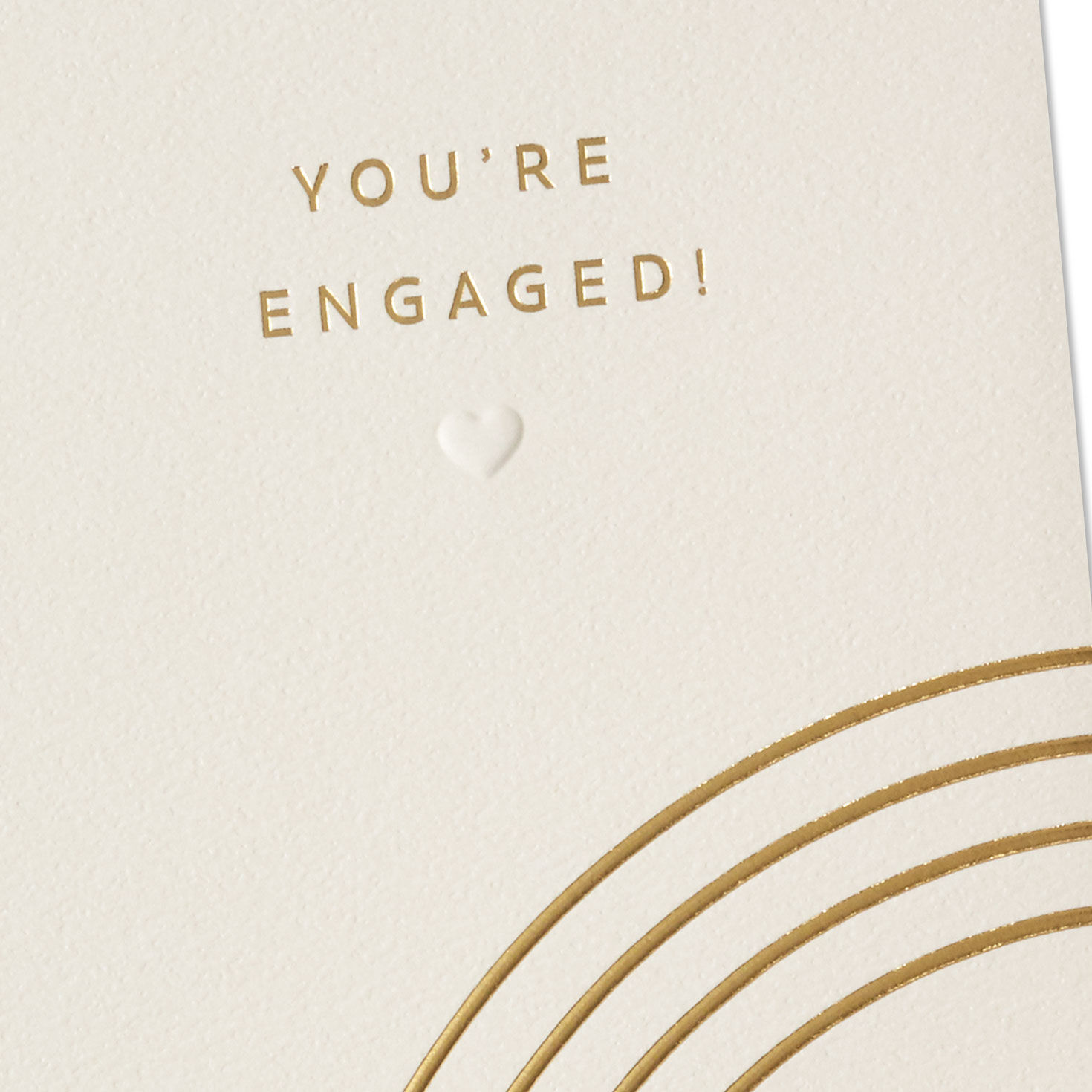 Gold Arches on Ivory Signature Engagement Card Card Front Detail image number 4