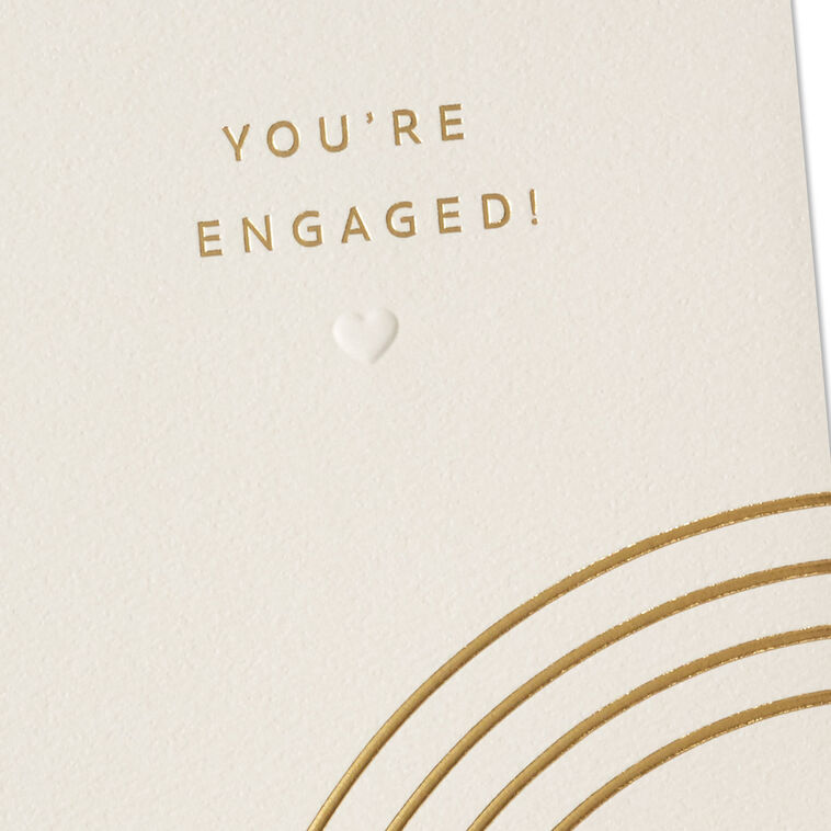 Gold Arches on Ivory Signature Engagement Card Card Front Detail image number 4