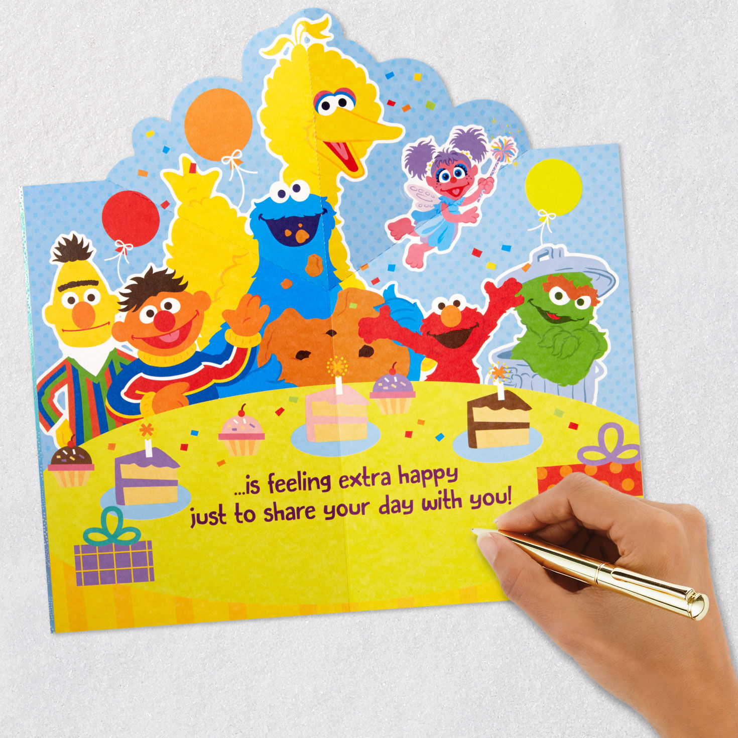 Sesame Street Pop-Up Birthday Card for Kids Signing card image number 6