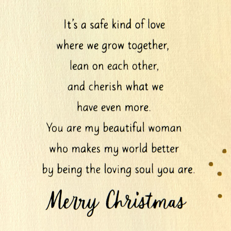 Black Couple Under Mistletoe Christmas Card for Wife Sentiment image number 3