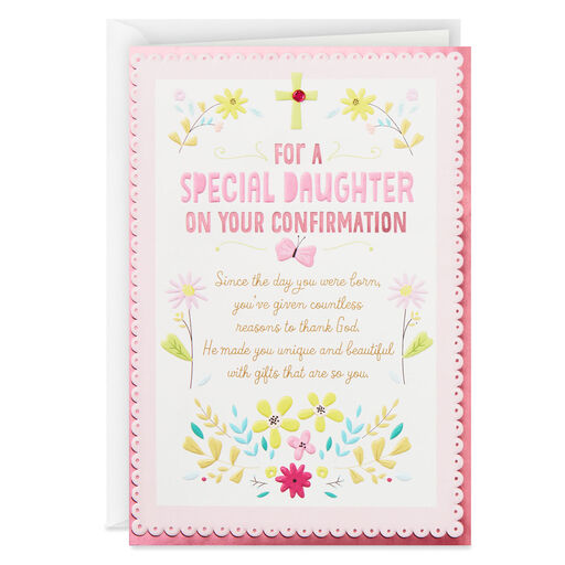 Thanking God for You Religious Confirmation Card for Daughter, 