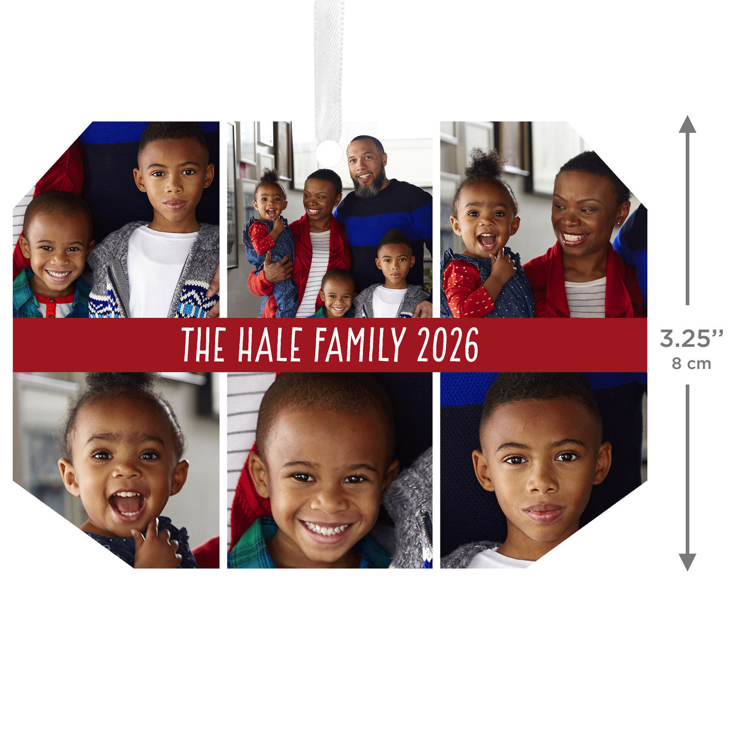Six-Photo Metal Personalized Ornament, Custom Photo and Text for only USD 17.99 | Hallmark
