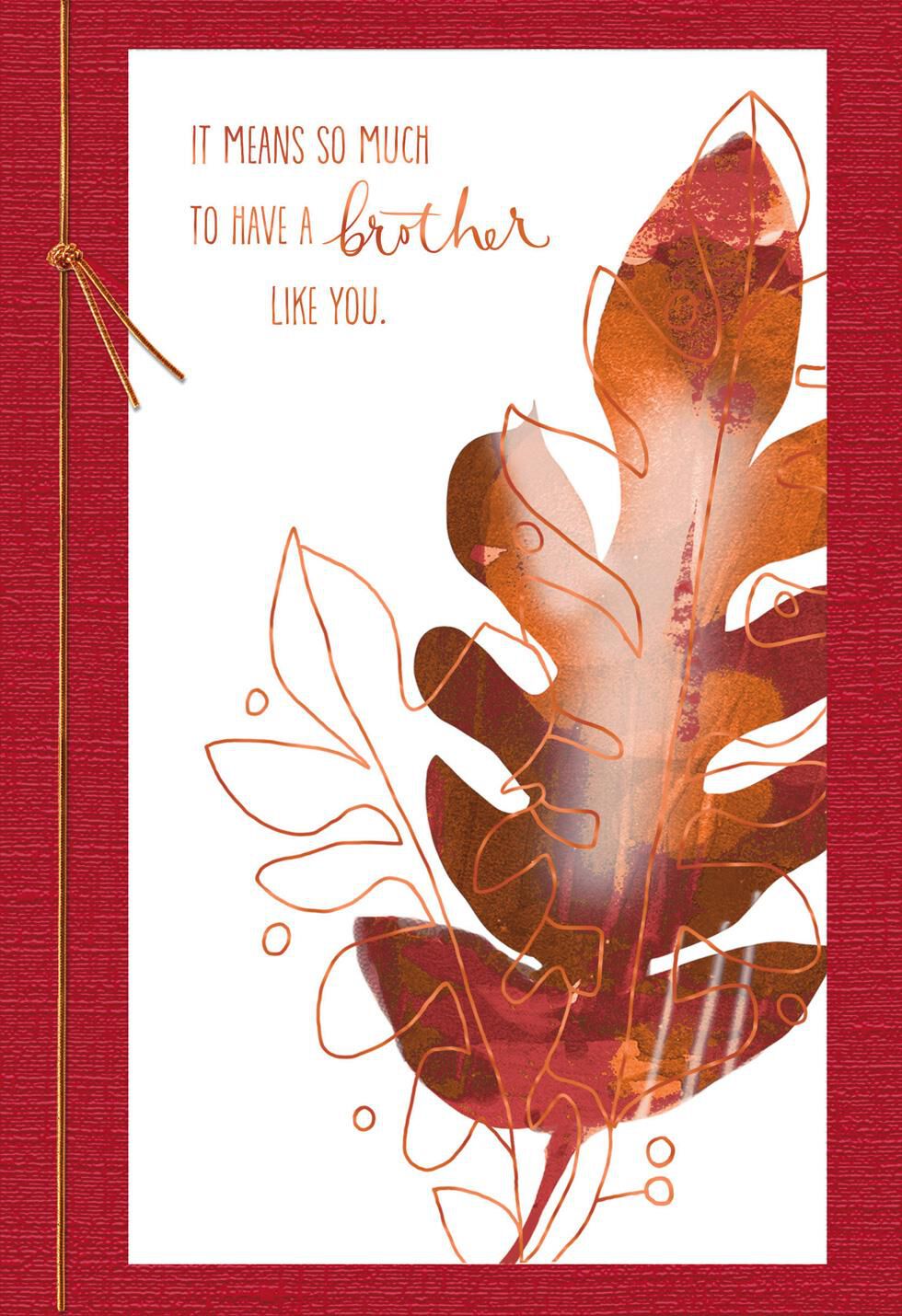 A Brother Like You Thanksgiving Card