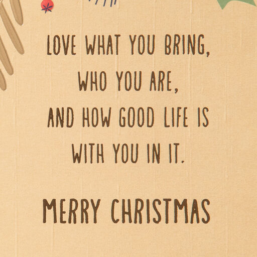 Love Who You Are Christmas Card for Son-in-Law, 