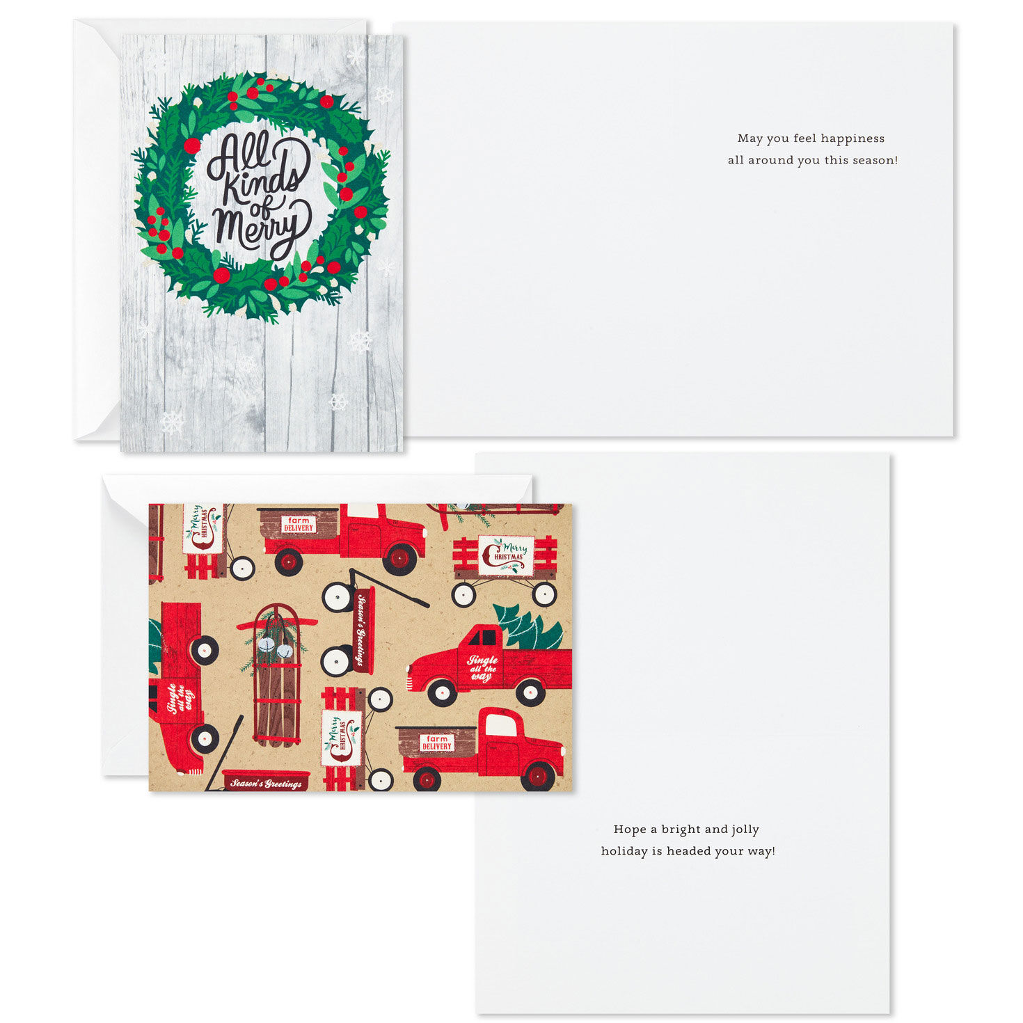 Rustic Boxed Christmas Card Assortment Card Front with Sentiment image number 4