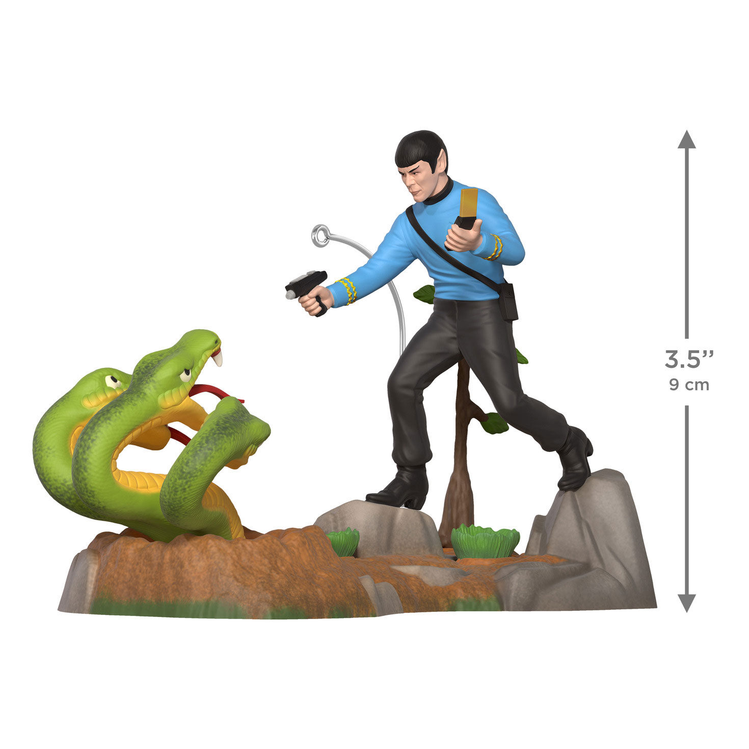 Star Trek Spock With Monster Keepsake Ornament measurement image number 3