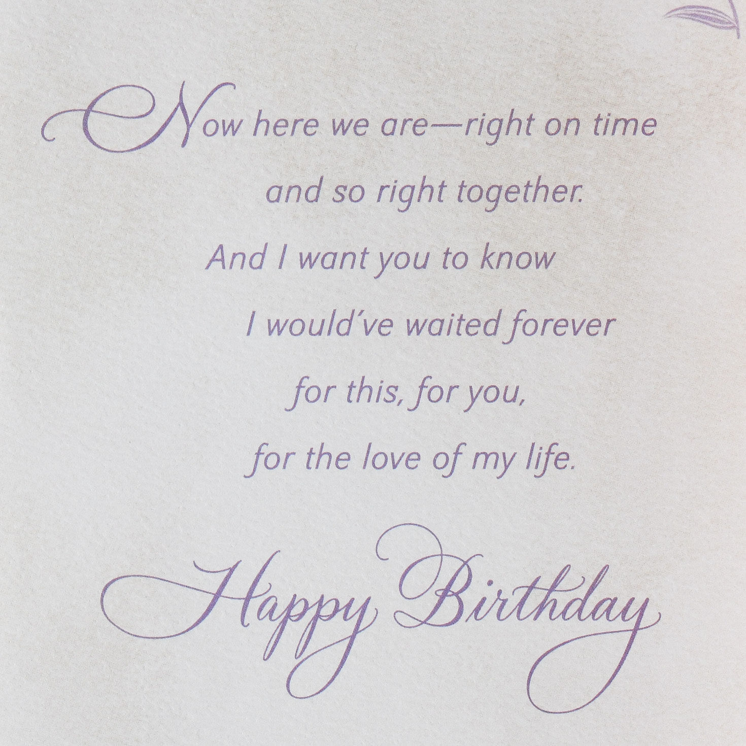 Elegant Flowers and Script Romantic Birthday Card Sentiment image number 3
