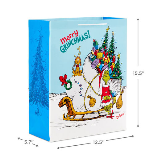 Dr. Seuss's How the Grinch Stole Christmas 2-Pack Assorted Christmas Gift Bags, 