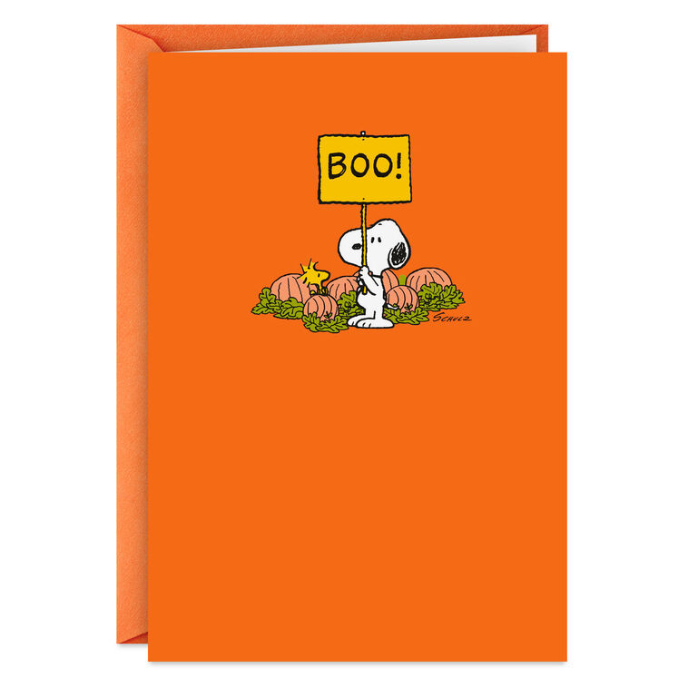 Peanuts® Snoopy and Woodstock Boo-Hoo Miss You Halloween Card
