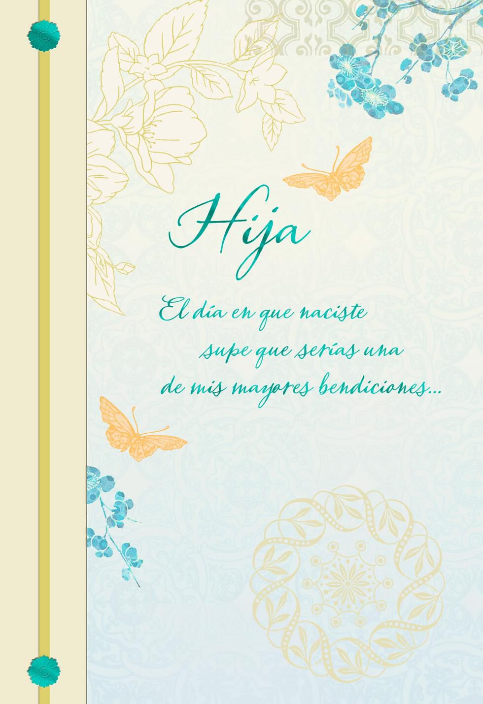 You Are a Blessing Spanish-Language Daughter Birthday Card