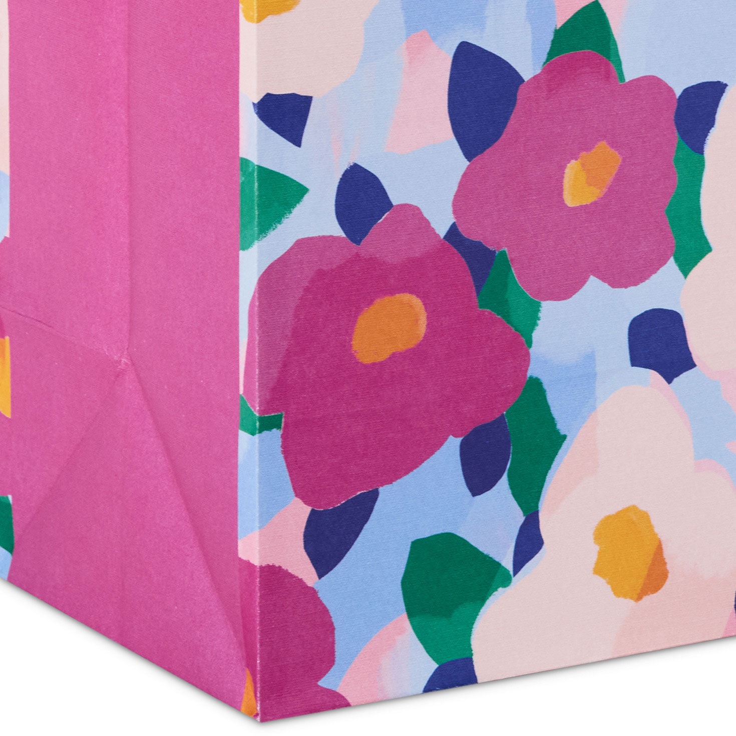 Bold Floral Print Medium Gift Bag Base/Side Detail image number 5