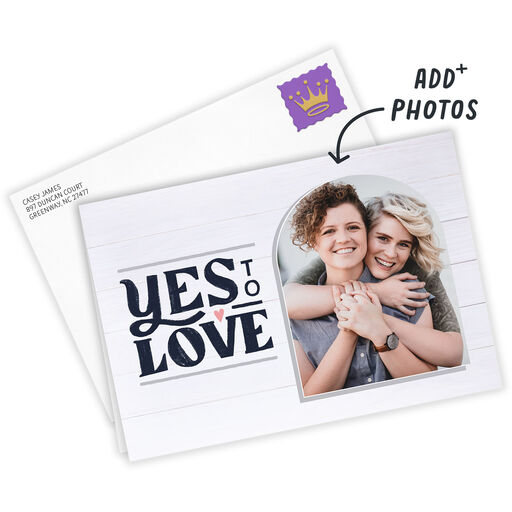 Yes to Love Folded Love Photo Card, 