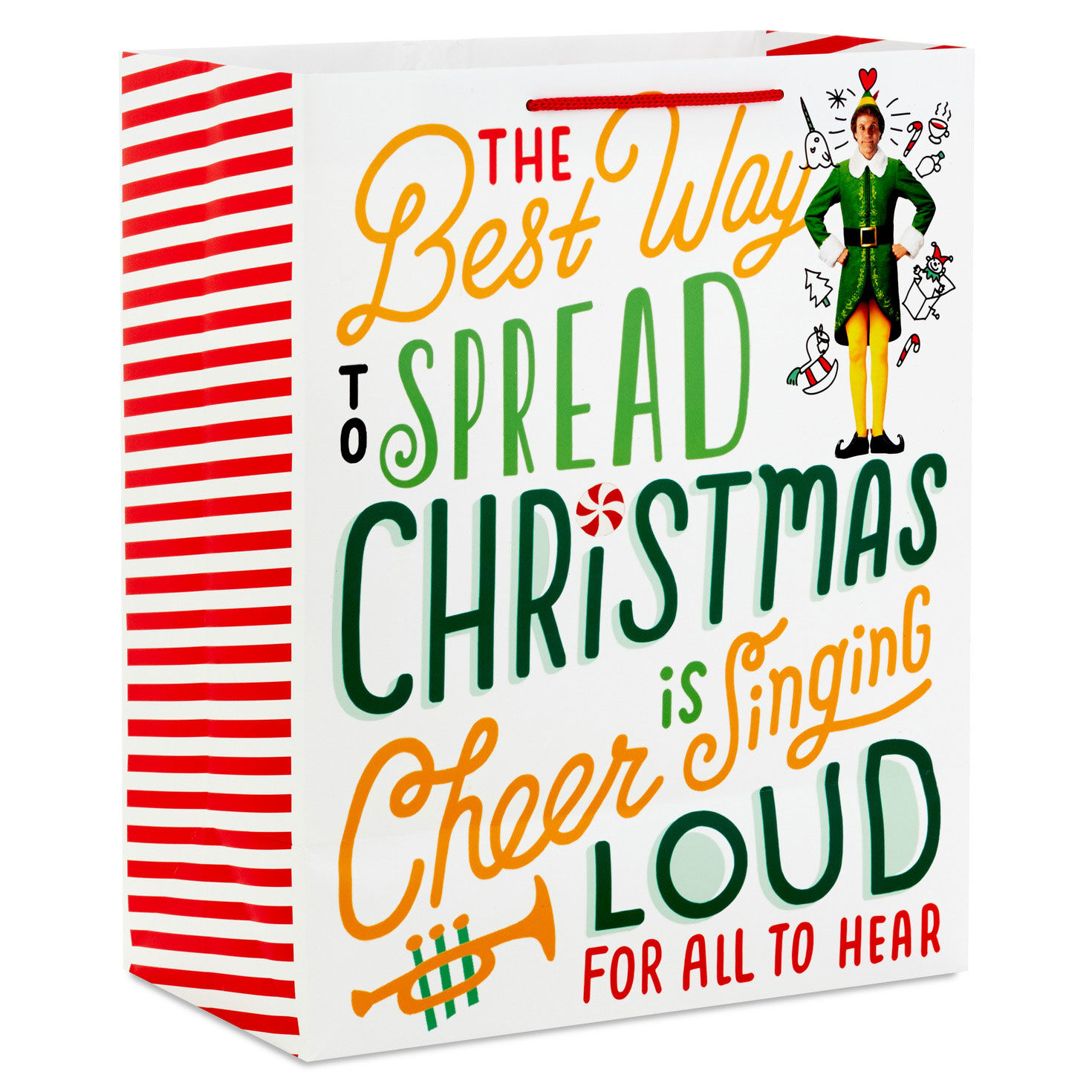 Buddy the Elf Christmas Cheer Large Gift Bag Back image number 6