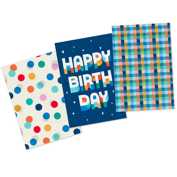 Birthday Blues 3-Pack Medium Gift Boxes, , large image number 5