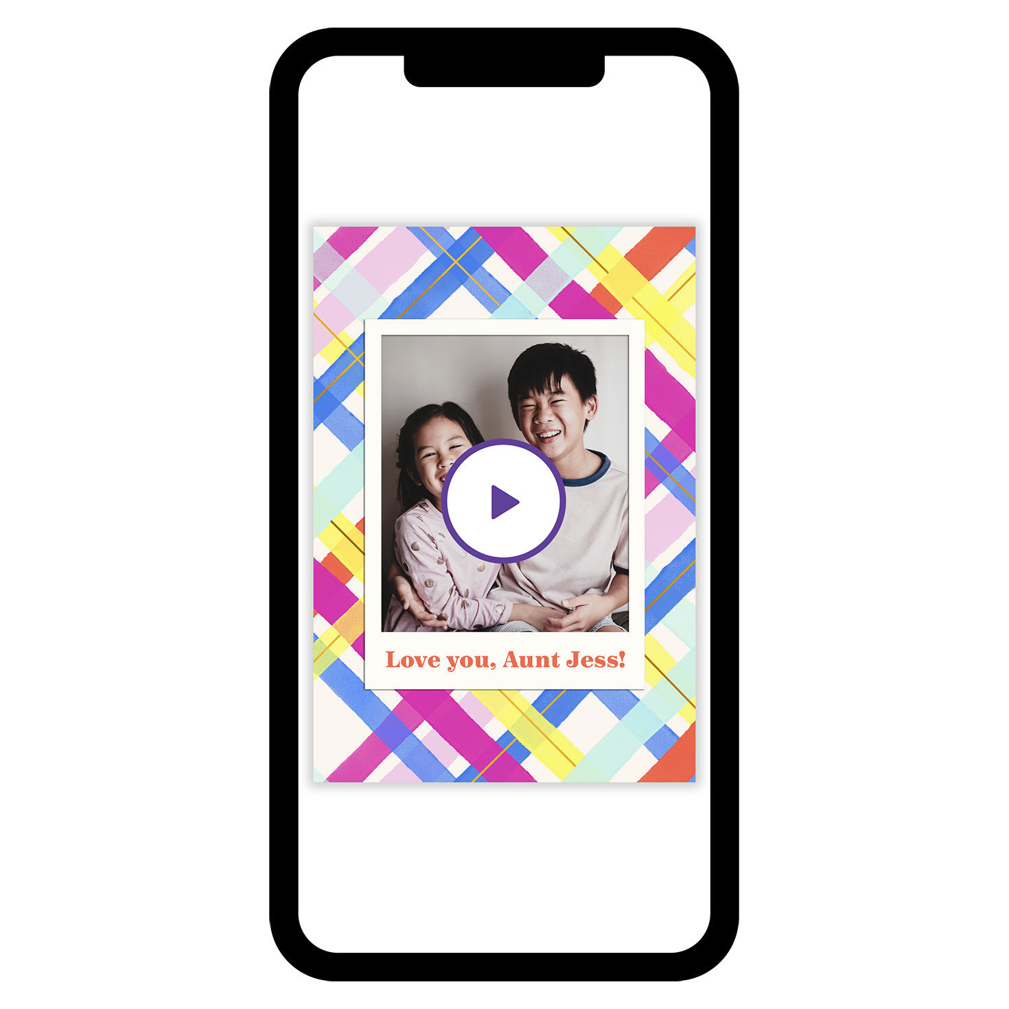 Fun and Bright Pastel Plaid eCard