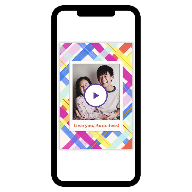Fun and Bright Pastel Plaid eCard