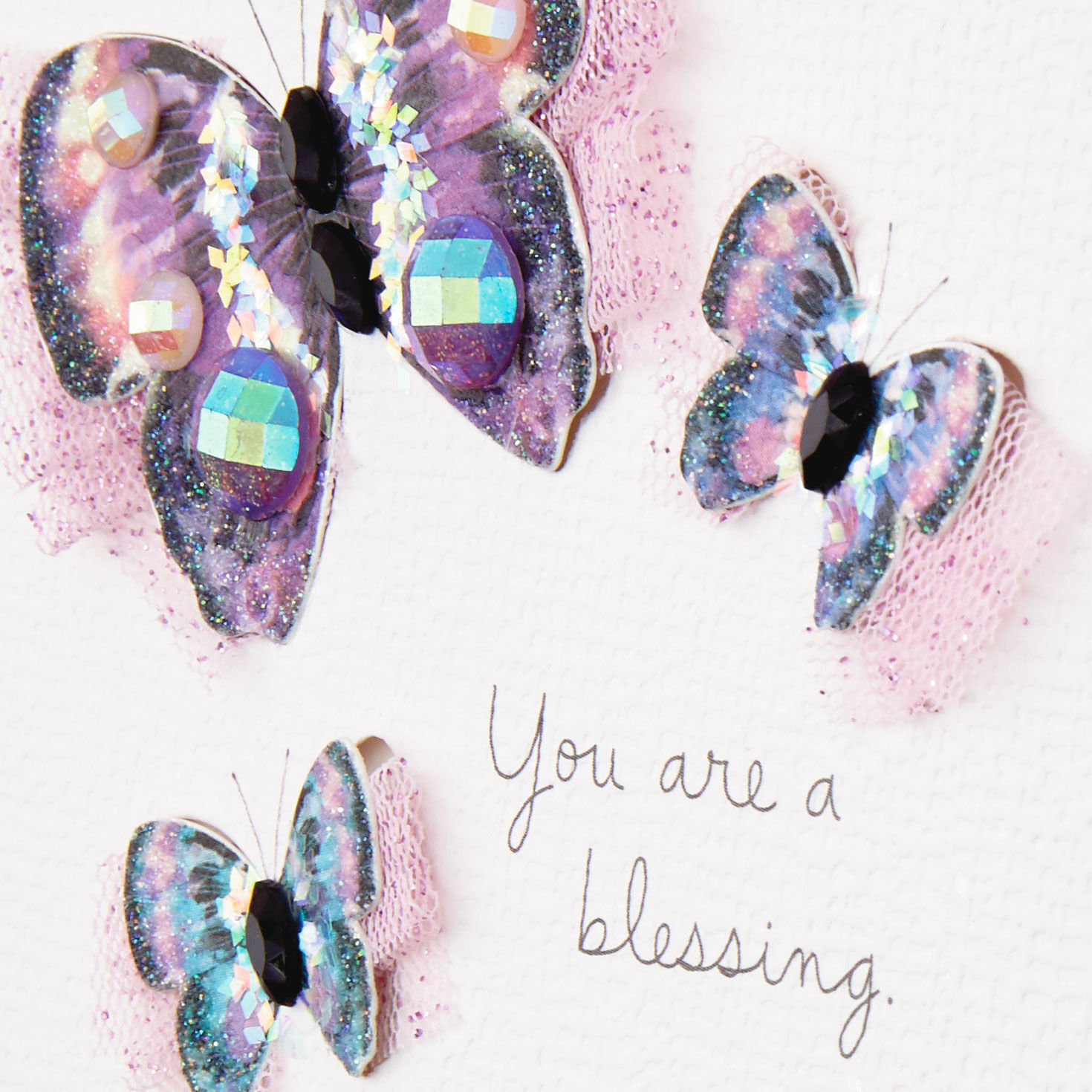 Bespoke Butterflies Upscale Birthday Card Card Front Detail image number 4