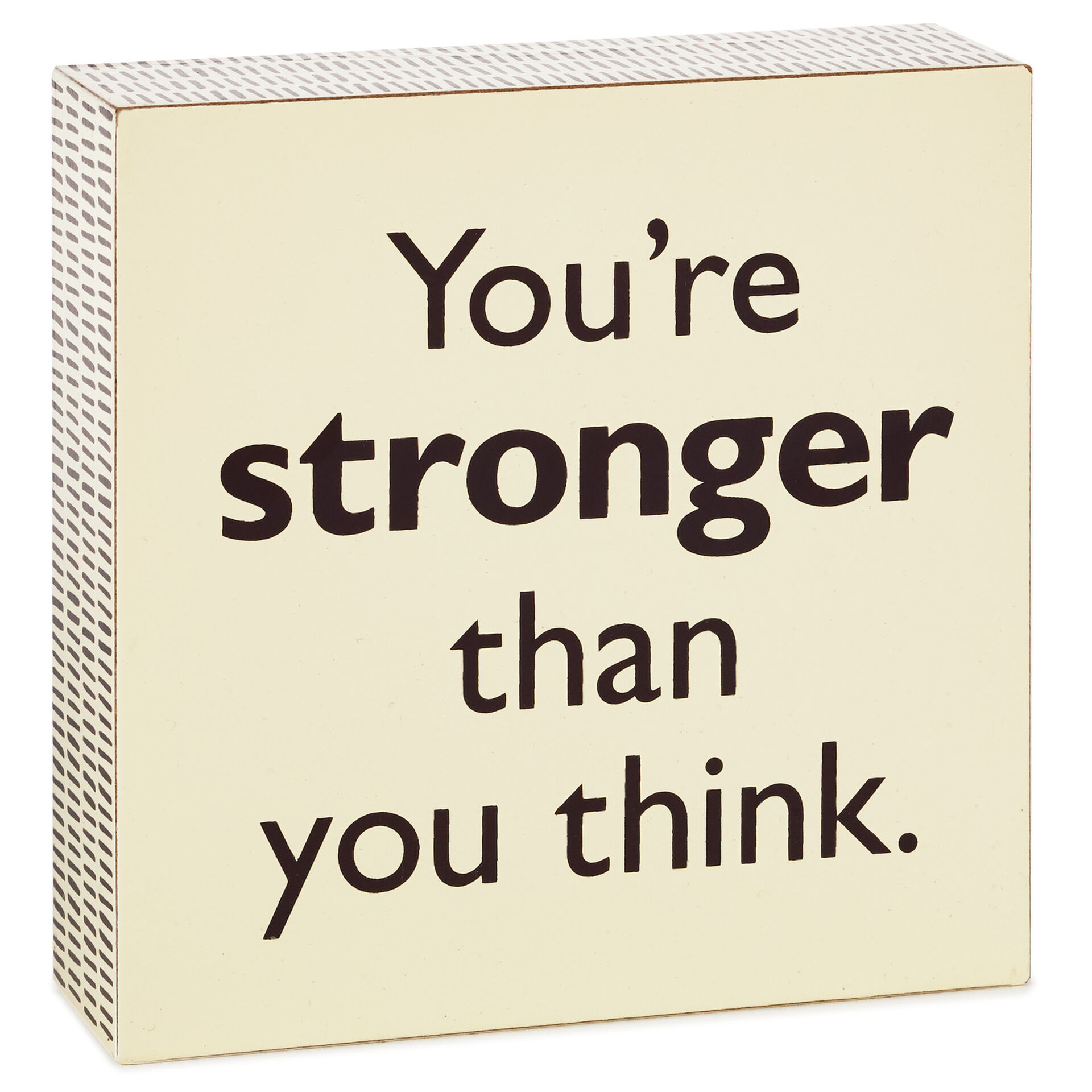 Stronger Than You Think Wooden Quote Sign 4x4 Plaques Signs Hallmark