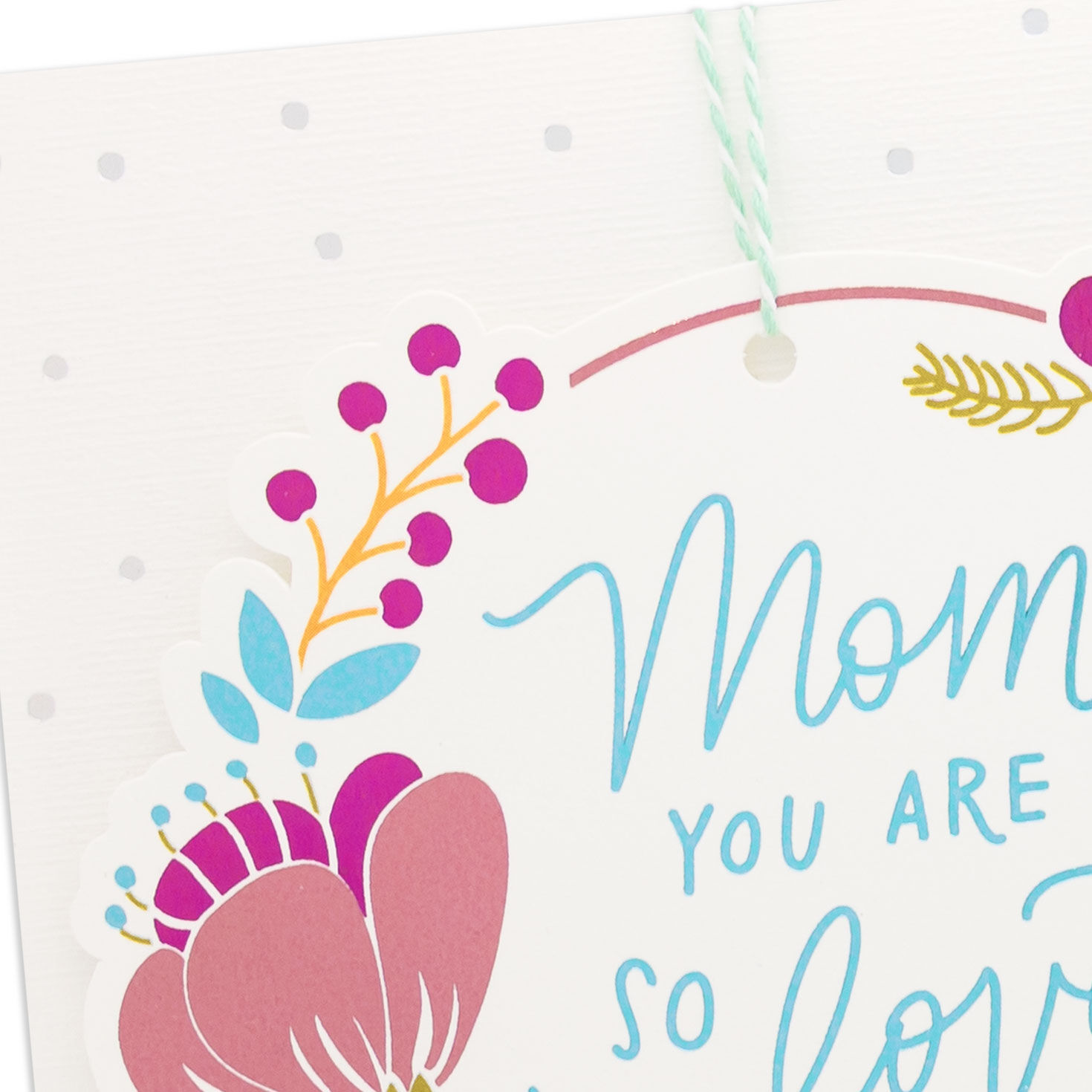 Floral Wreath Mom Mother's Day Card From Daughter Card Front Detail image number 4